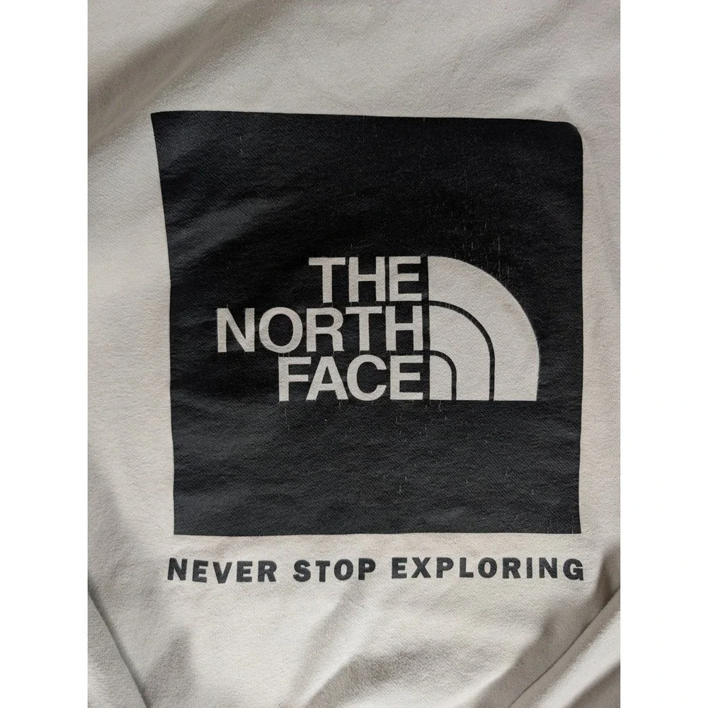 The North Face Mens White Box‎ Logo Never Stop Exploring Hoodie Sweatshirt Large